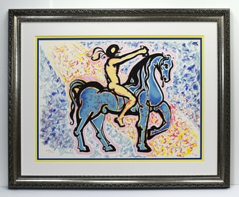 Salvador Dali The Cavalier Color Lithograph Signed Limited