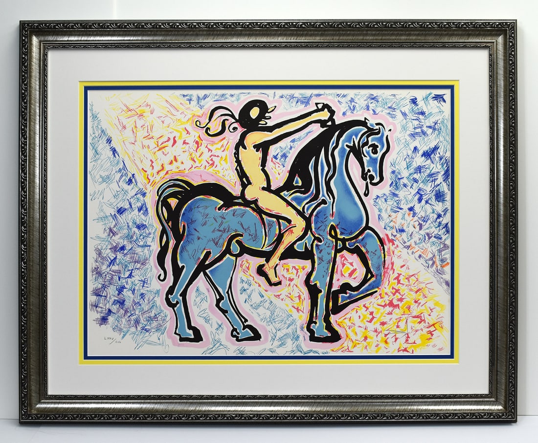 Salvador Dali The Cavalier Color Lithograph Signed Limited: Salvador Dali . Le Cavalier (The Cavalier). Year: 1976. Signed in pencil lower right, numbered lower left from the edition fo 250 in Roman Numerals. Reference: Field 76-2, M/L 1444. Sight size: 18 1/2