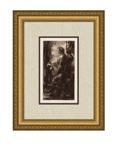 1899 George Frederic Watts Sir Galahad etching signed