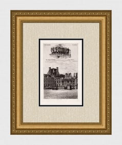 A. P. Martial Ruins of the Tuileries 1871 etching