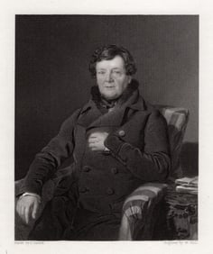 Thomas CARRICK Antique 1800s Engraving THE FAITHFUL LIEUTENANT Framed SIGNED