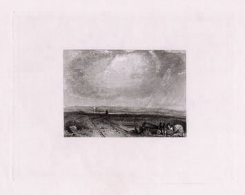 Richard Parkes Bonington A Heath Traversed by a Winding Road 1889 engraving