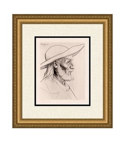 Alphonse Legros Breton Peasant Etching