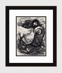1960 Marc CHAGALL Religious Print "Enos" Gallery Framed