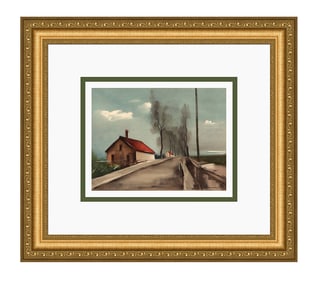 Maurice de Vlaminck 1958 lithograph La Route de Brezolles signed