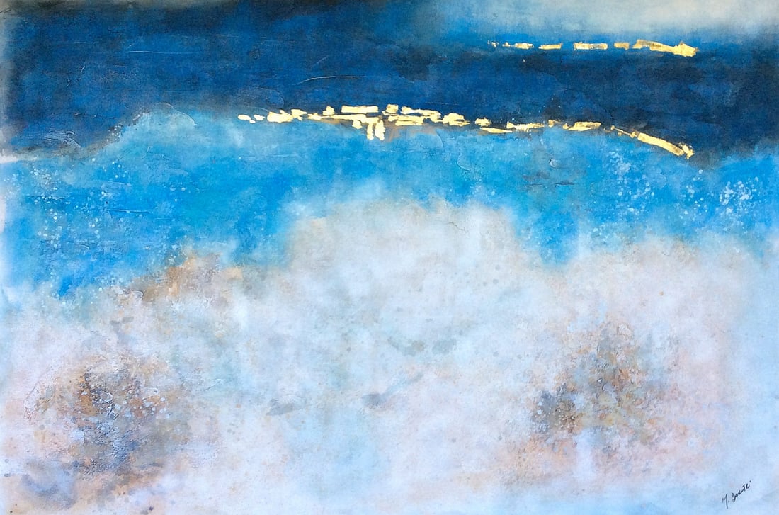 Manuel Duharte Original Painting Playa Escondido 70 x 46 inches: Manuel Duharte. Playa Escondido. Original Acrylic painting on canvas. Signed by the artist. Canvas Size 70 x 46 inches. ****This Piece will be shipped rolled. This artwork is accompanied by a Gallery