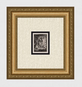 1800s REMBRANDT B185 Sick Beggar With His Wife DURAND