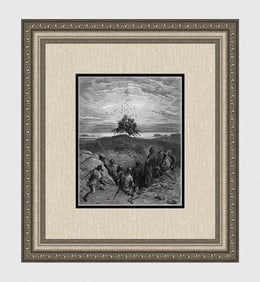 FARMED 1800s Gustave DORE Woodcut The Christian Champions SIGNED