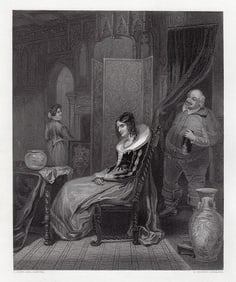 George Clint 1853 Engraving Falstaff Framed