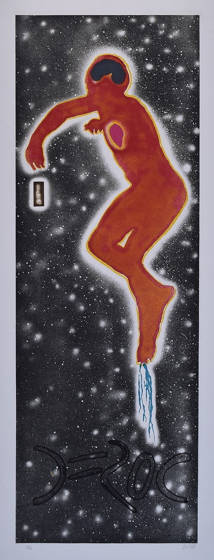 Zush Evru 1982 Etching Kaisu Evrod Signed Numbered: Zush-Evru (Albert Porta Zush). Kaisu Evrod. Carborundum etching with aquatint and etched bas relief on Guarro Paper. Year: 1982. Hand Signed and numbered in pencil. Edition: Numbered from 50. Conditio