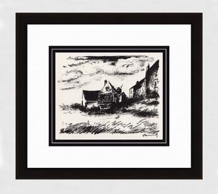 Maurice de Vlaminck La Potiniere a Rueil 1958 lithograph