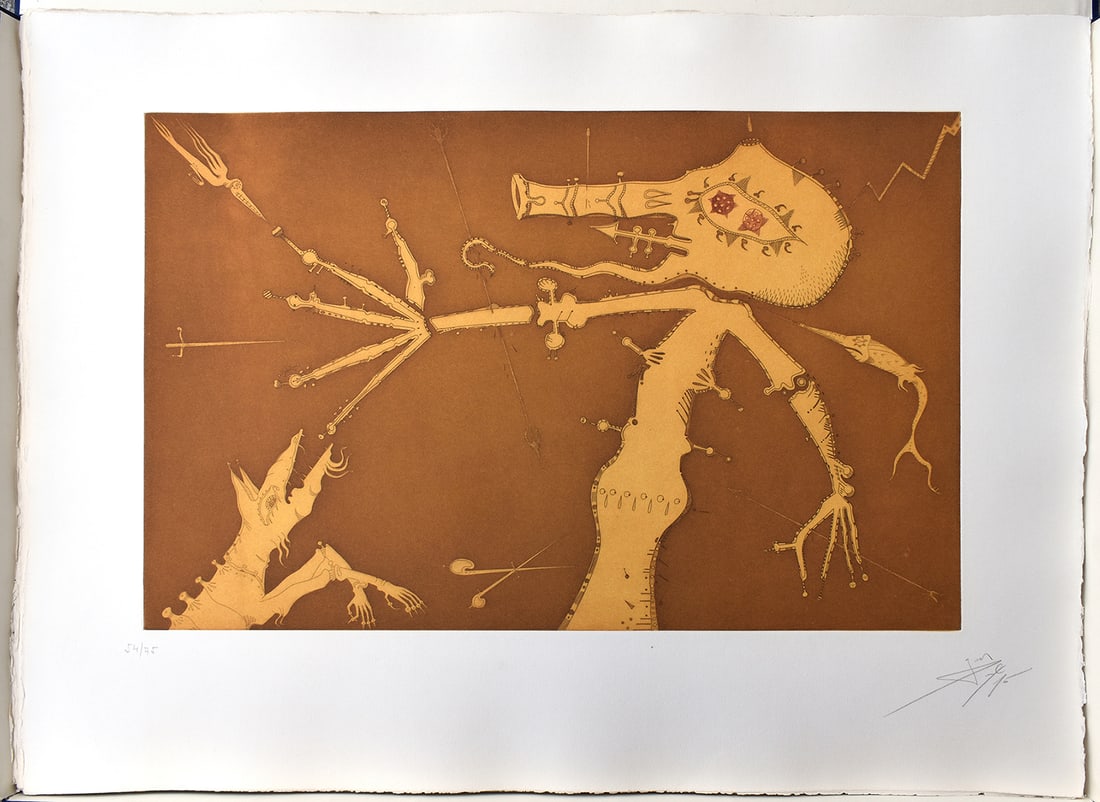 Joan Ponc 1975 Etching Turmentat Signed Numbered: Joan Ponc (1927-1984). Turmentat. Original Color Etching on Guarro Paper. Edition: 75. Year: 1975. Hand Signed and Numbered by the Artist. Condition: Excellent. Publisher: Poligrafa, S.A. (Barcelona).