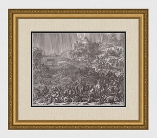 1747 Monumental Engraving Jan Luyken The Flood Framed