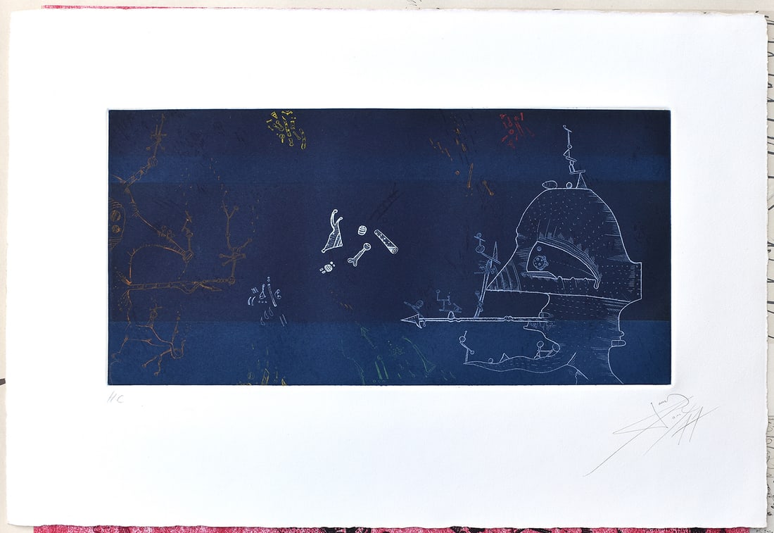 Joan Ponc 1978 Etching Museum Modern Art Signed Numbered: Joan Ponc (1927-1984). Musee d'Art Moderne de la Ville de Paris (Museum of Modern Art Paris). Original Color Etching on Guarro Paper. Edition: 99. Year: 1978. Hand Signed and Numbered by the Artist. C