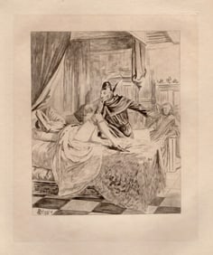 Erotic Edmond MALASSIS Signed Engraving Limited DESIRES Framed