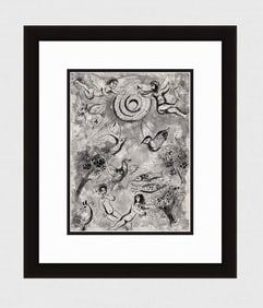 1960 Marc CHAGALL Religious Print "God's Creation"