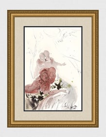 Dali Original Framed Lithograph Biblia Sacra Raphael and Tobias