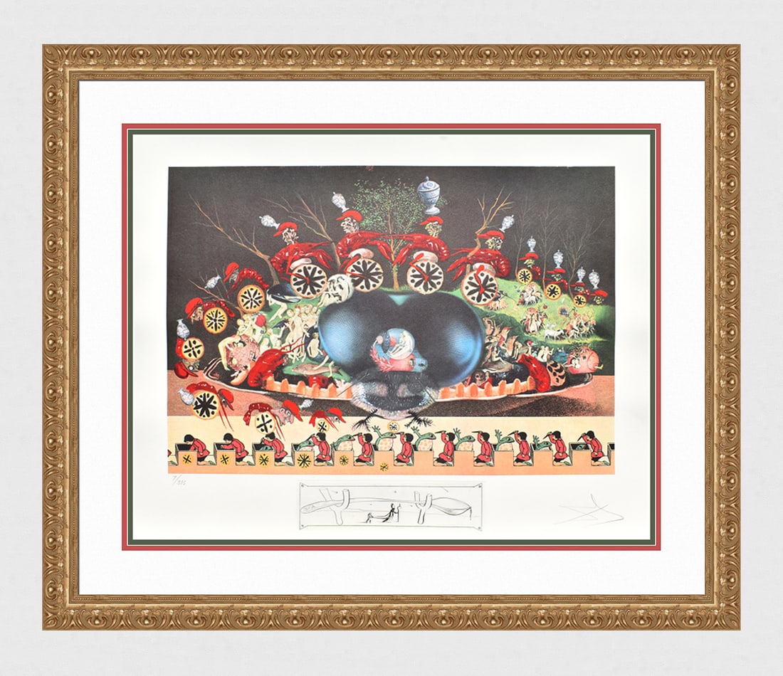 Salvador Dali Lithograph Diners of Gala Signed Numbered Limited Framed (1 of 7)