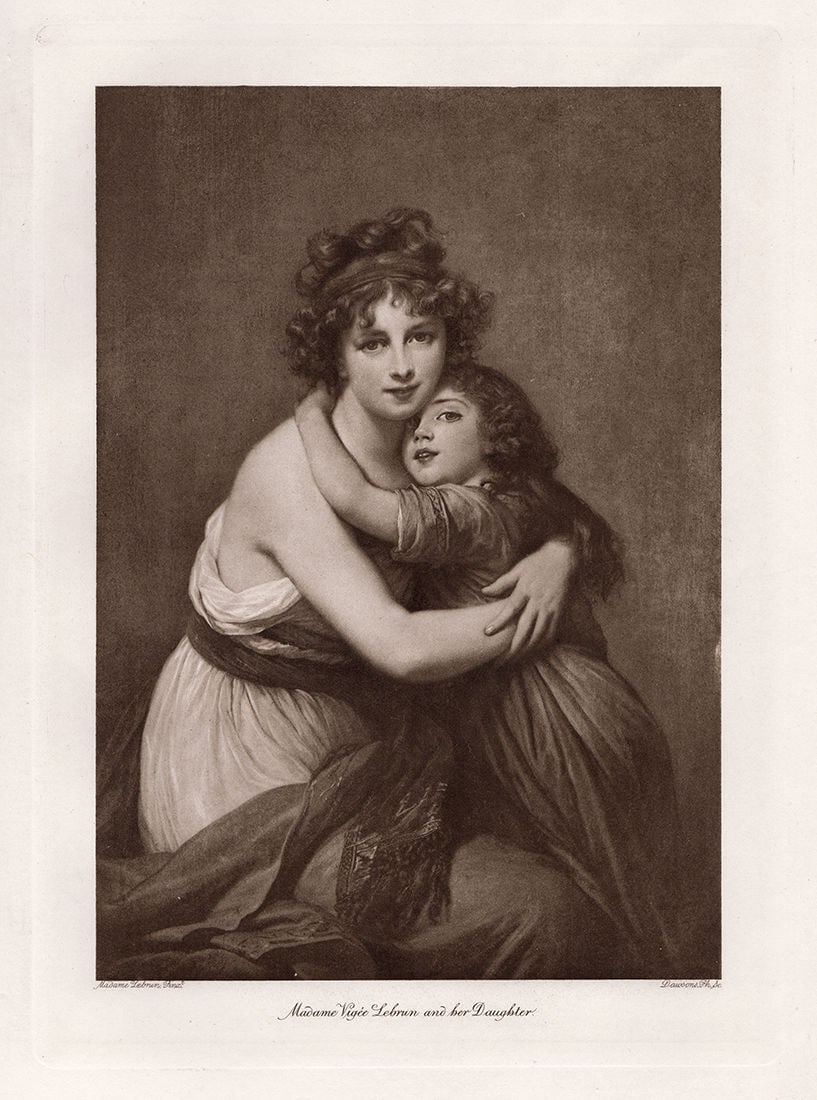 Madame Lebrun Madame Vigee Le Brun and her Daughter 1891 print (1 of 2)