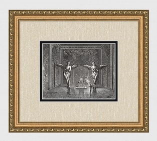 1747 Monumental Engraving Jan Luyken The Holy of Holies Framed