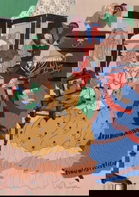 RO KEEZER Vintage Color Pochoir Ready to Travel SIGNED FRAMED