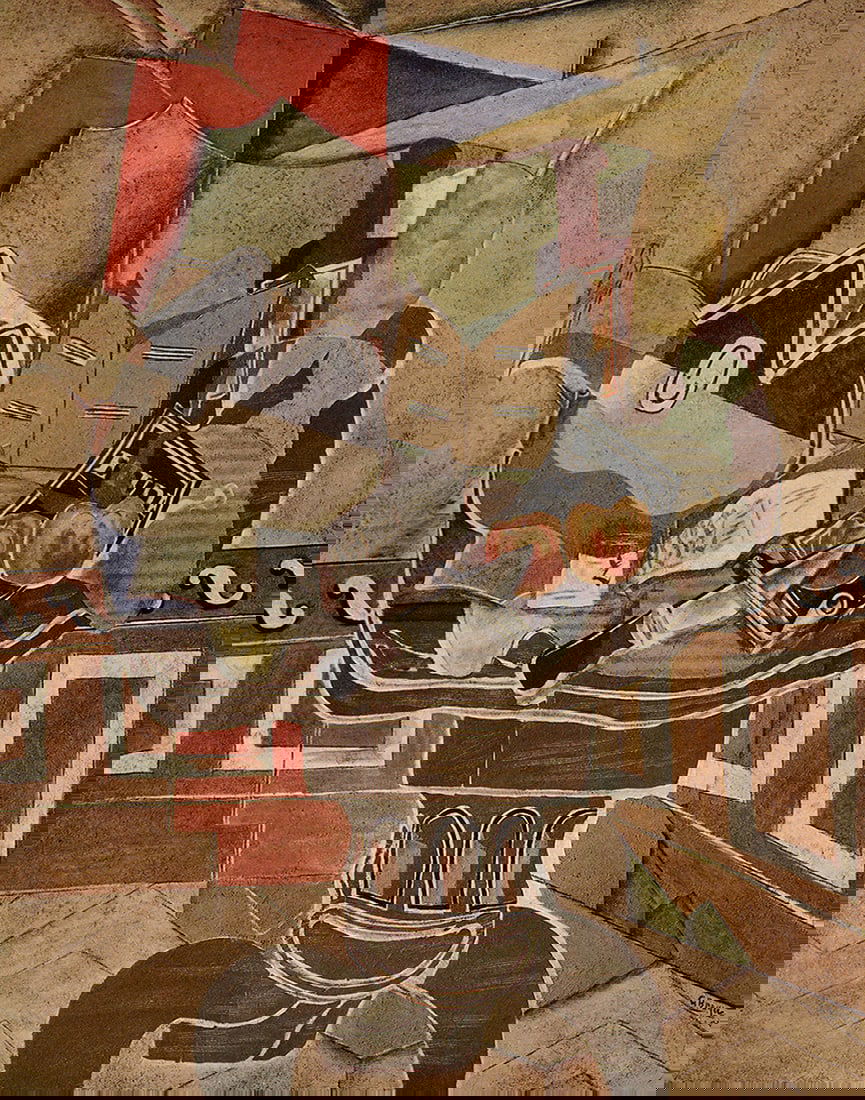 GEORGES BRAQUE 1956 Vintage Lithograph Round Table Still Life SIGNED Framed (1 of 3)