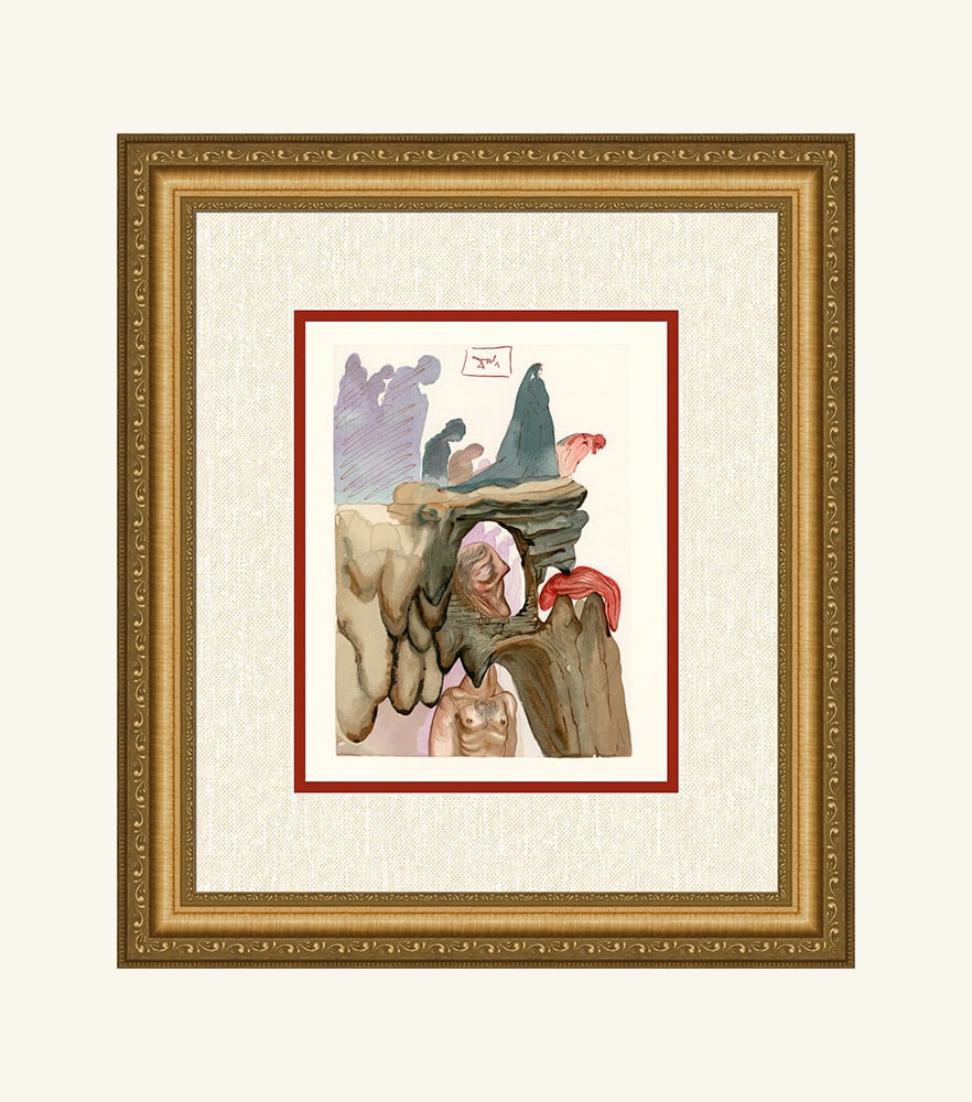 Salvador Dali The Liars 1960 Woodcut Signed Framed (1 of 5)