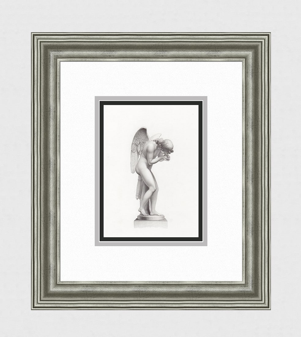 Giuliano Finelli Love Reviving Life 1800's Engraving Framed (1 of 3)