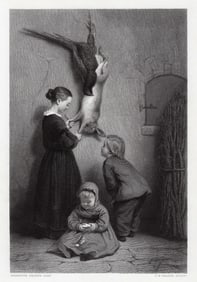 Henriette Browne 1872 engraving Critics signed