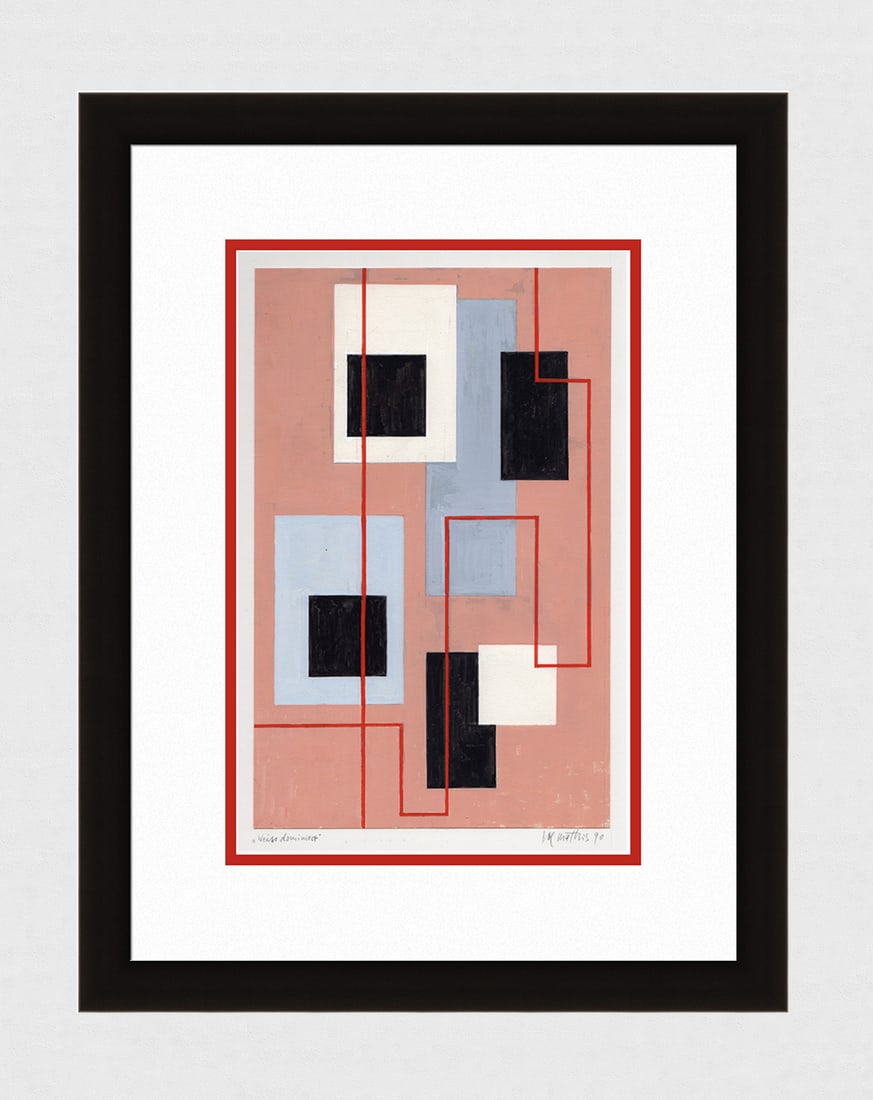 Mathis Original Gouache Dominant White Framed Swiss (1 of 5)