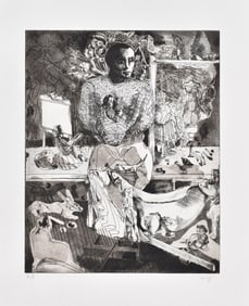 JORGE CASTILLO Surreal Aquatint Etching World of Garcia Lorca HAND SIGNED