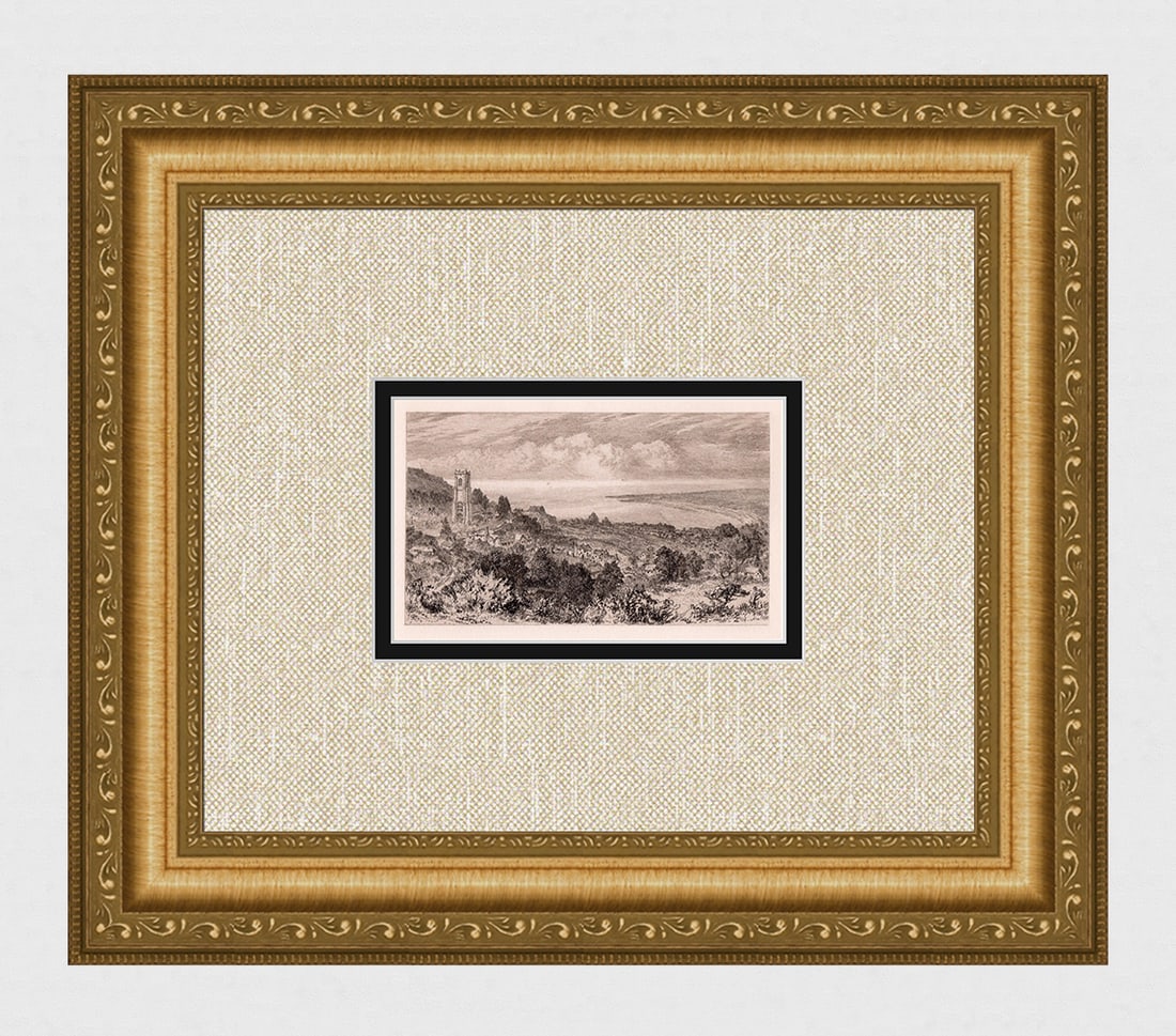 1890 Alfred Dawson Minehead etching signed (1 of 3)