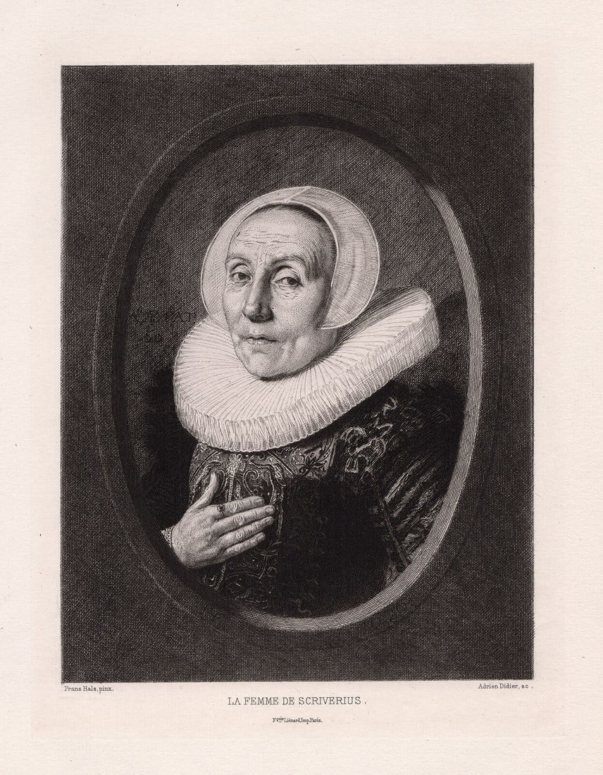 Frans Hals the Elder The Wife of Scriverius 1874 etching (1 of 2)