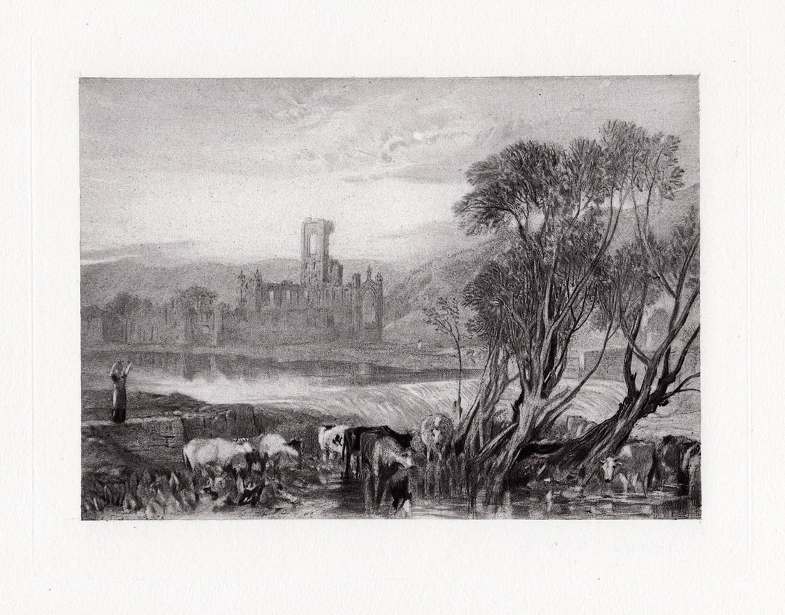 Joseph Mallord William Turner Kirkstall Abbey 1885 engraving (1 of 2)