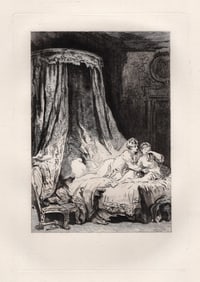Jean-Honore Fragonard Limited 1800s Etching La Courtisane Amoureuse Framed