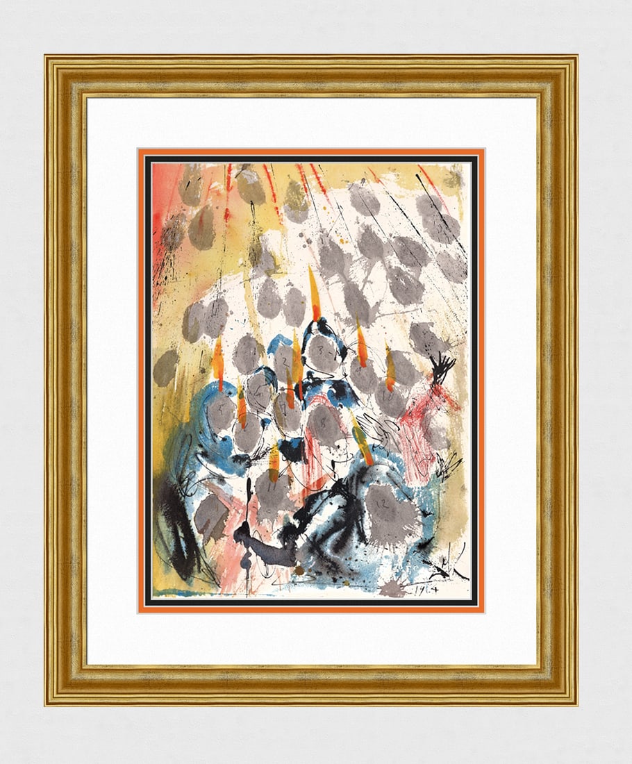 Dali Matthias Replaces Judas 1967 Biblia Sacra Framed Lithograph (1 of 4)