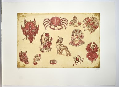 Dr. Lakra Original Color Lithograph Signed and Numbered Ltd. Ed. 50