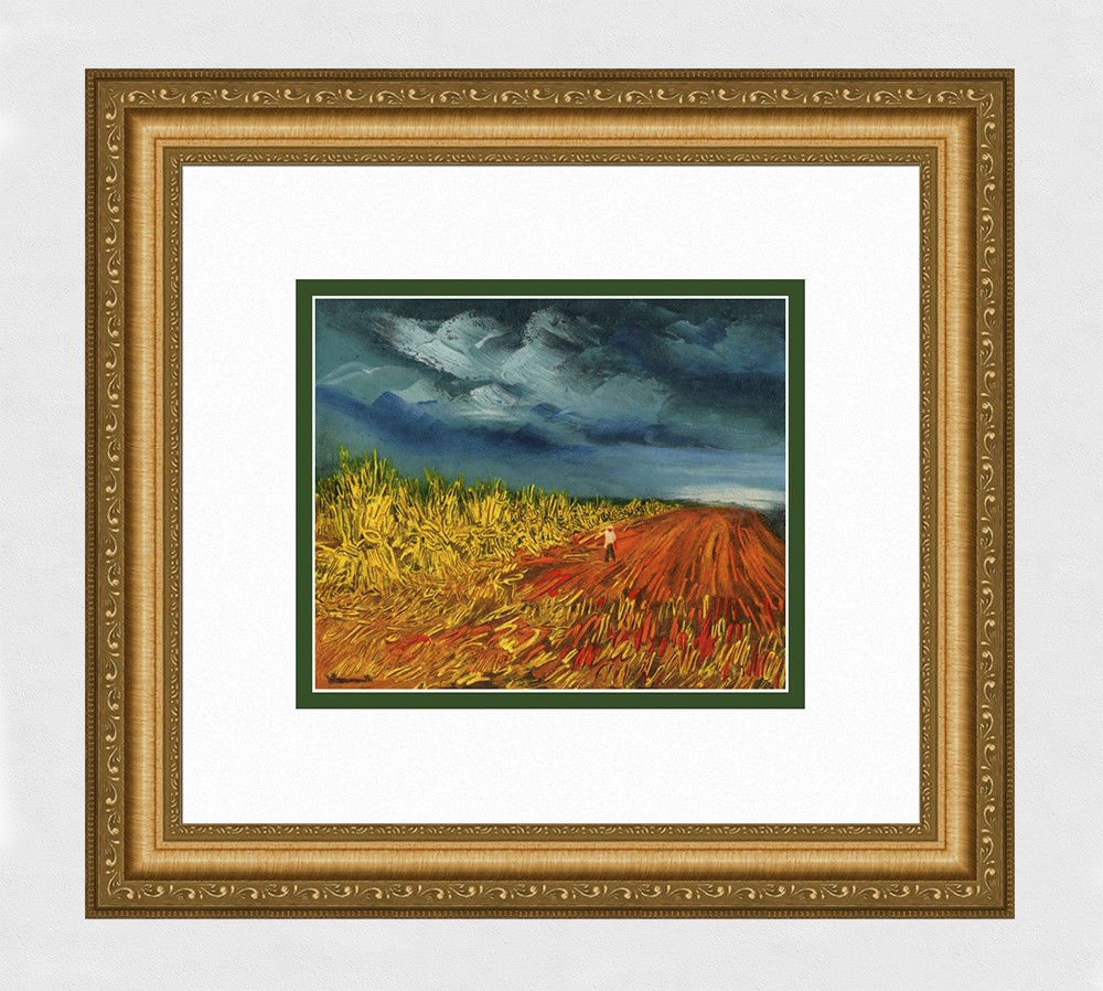 Maurice de Vlaminck 1958 lithograph The Harvest signed (1 of 3)