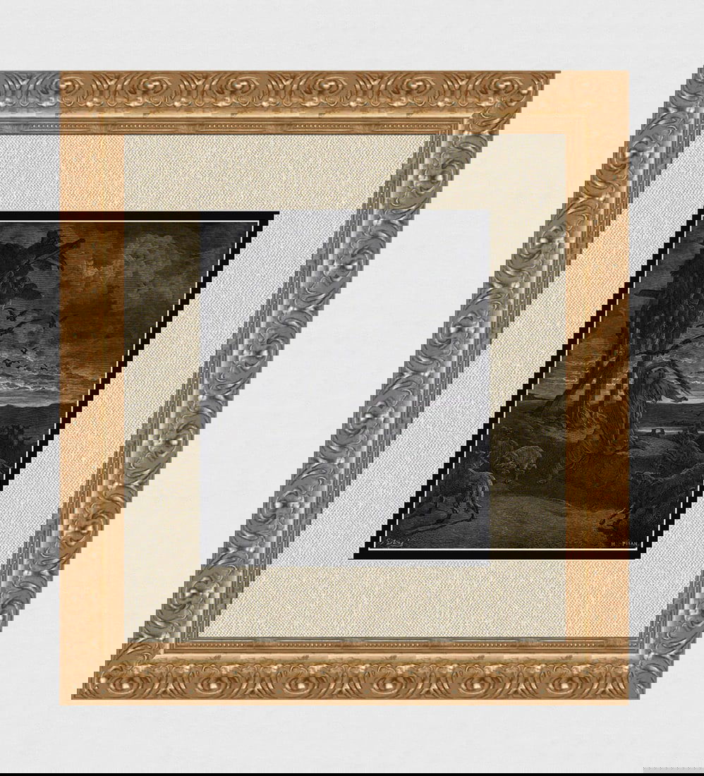 Gustave DORE 1800s Biblical Woodcut Respha's Kindness Framed Signed (1 of 3)