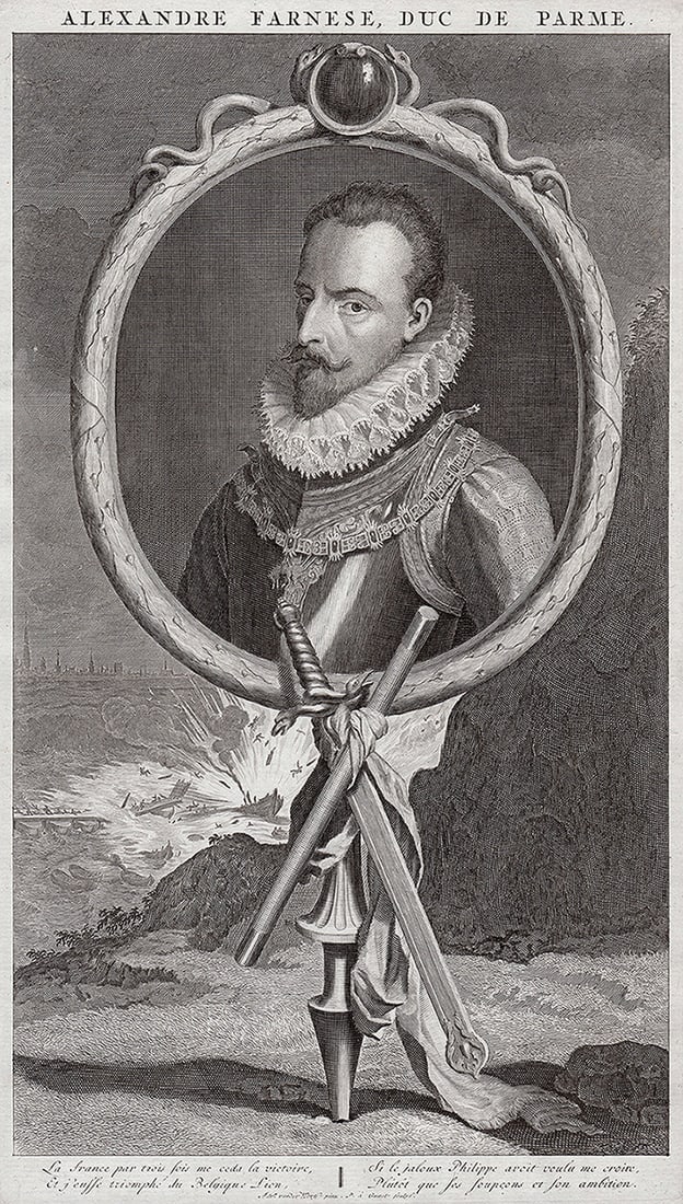 Adriaen van der Werff 1697 Engraving Alexander Farnese Framed (1 of 3)