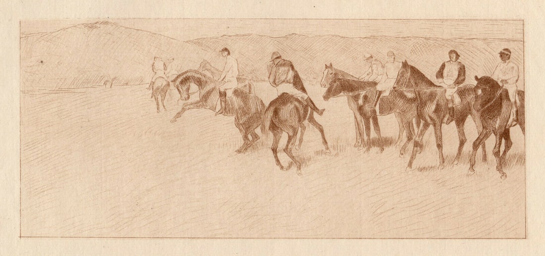 Edgar Degas 1892 Horse Race Etching (1 of 2)