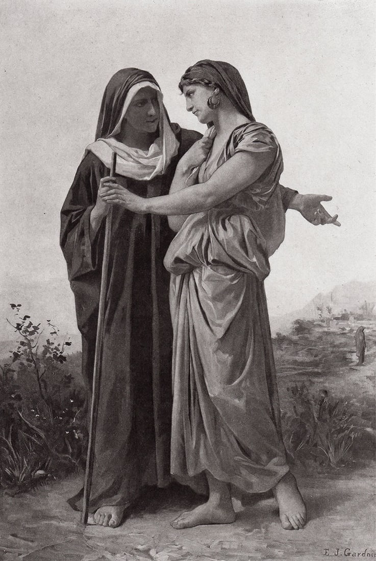 Elizabeth Jane Gardner 1879 print Ruth and Naomi signed (1 of 2)