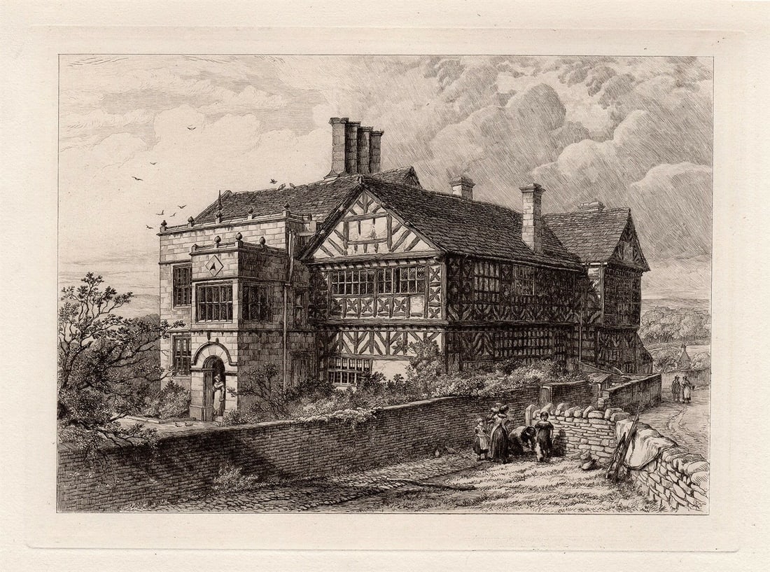 Robert Kent Thomas Hall in the Wood 1881 etching (1 of 3)