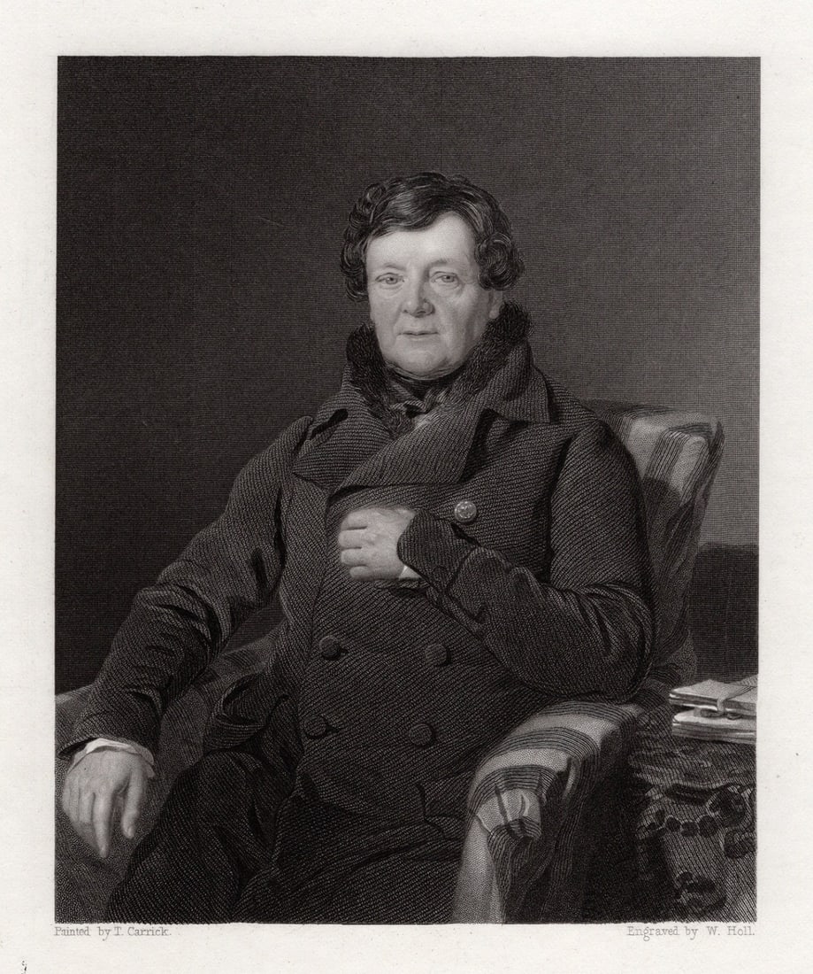 Thomas CARRICK Antique 1800s Engraving THE FAITHFUL LIEUTENANT Framed SIGNED (1 of 1)