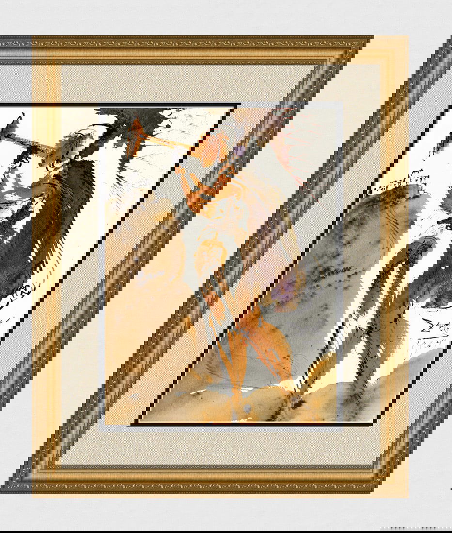 Dali Alarm in Jerusalem Original Lithograph 1967 Framed (1 of 4)