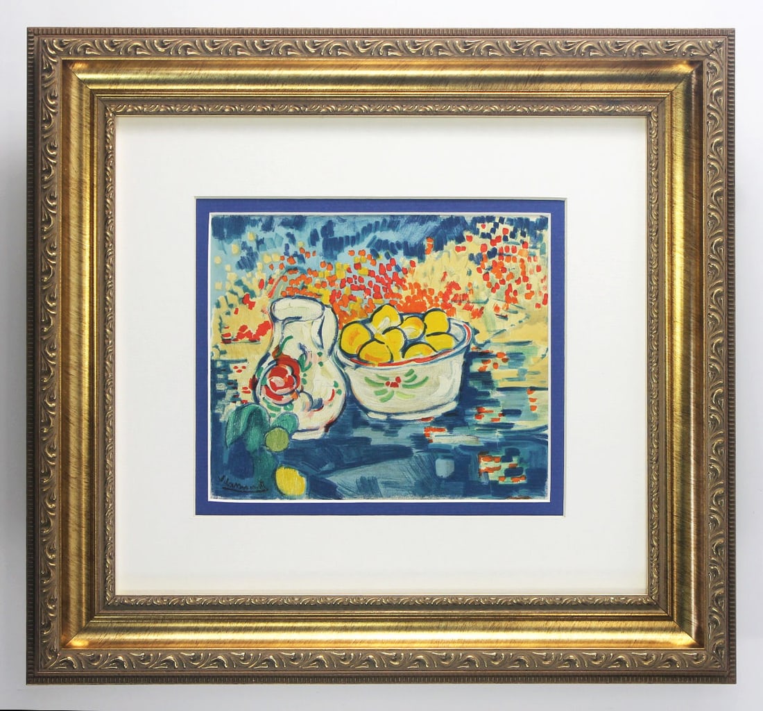 Maurice de Vlaminck 1958 lithograph Nature Morte signed (1 of 3)