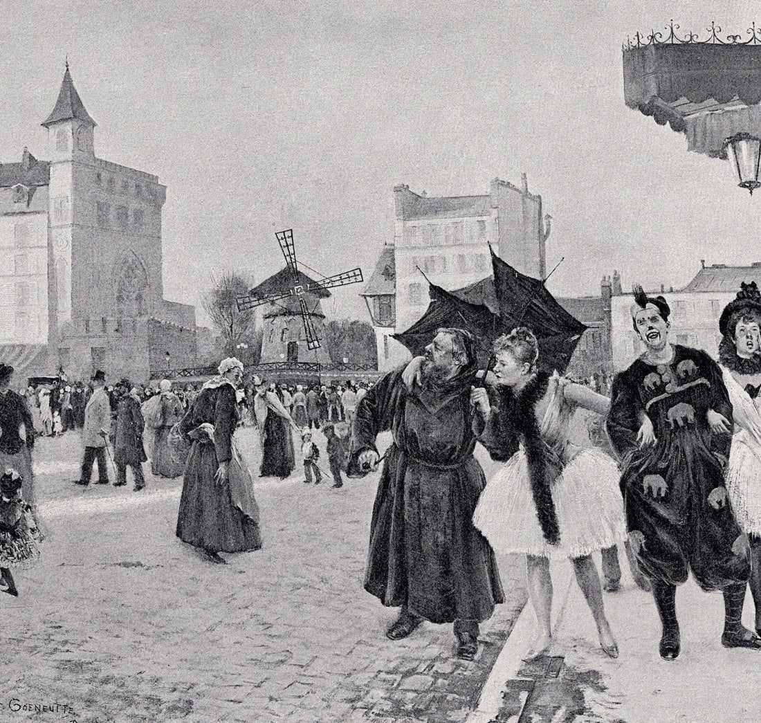 Norbert Goeneutte 1800s Antique Print Feast of Laundresses SIGNED Framed (1 of 2)