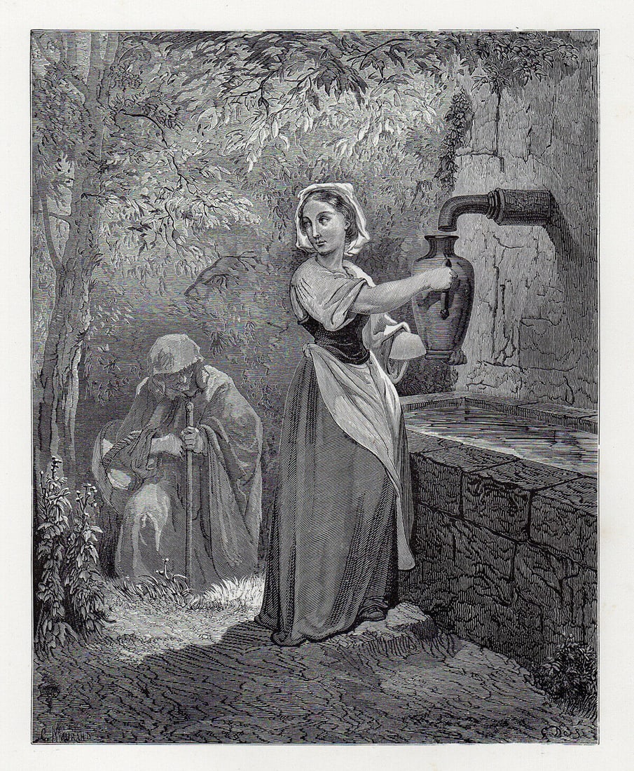 Gustave Dore The Fairy 1880 Wood Engraving Signed (1 of 3)