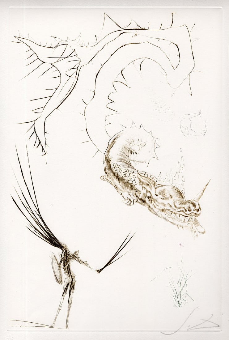 Salvador Dali Tristan Etching Signed Limited Framed (1 of 3)