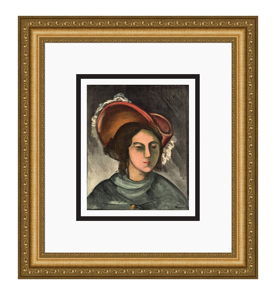 1958 Maurice de Vlaminck Portrait de Madeleine lithograph signed (1 of 2)